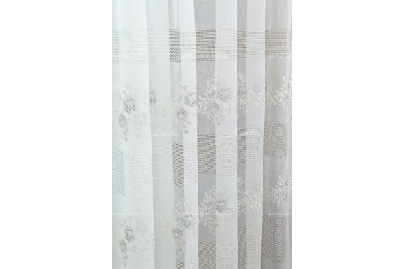 Тюль лен с вышивкой Edel TLV-2144