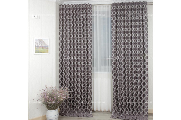 Готовые шторы жаккард-сатин Dupont GS-8030 2,62м/2*2,0м