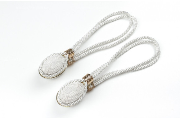 Магнит для штор Джут 7931 белый