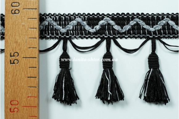 Бахрома для штор BMK черная