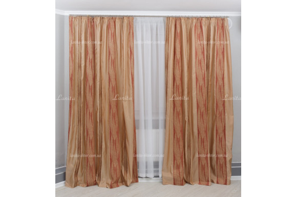 Готові штори в смужку Mexx бордо 2,51м/2*2,0м