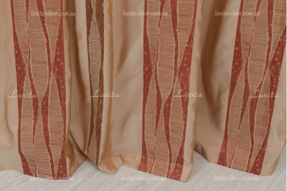 Готові штори в смужку Mexx бордо 2,51м/2*2,0м