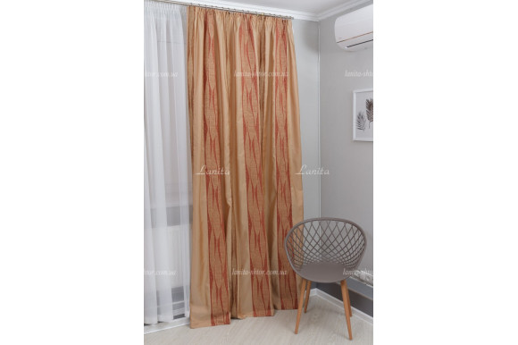 Готові штори в смужку Mexx бордо 2,51м/2*2,0м