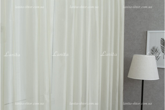 Готовый тюль муар лимонно-салатовый 2,95м/3,3м+3,5м