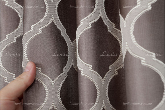 Готові штори жакард-сатин Dupont GS-8032 2,62м/2*2,0м