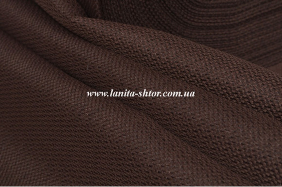 Штора лен шоколадная Mussa BS3108 отрез 2 метра