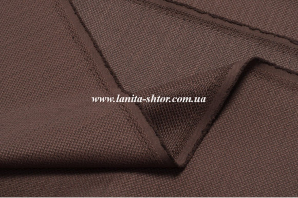 Штора лен шоколадная Mussa BS3108 отрез 2 метра