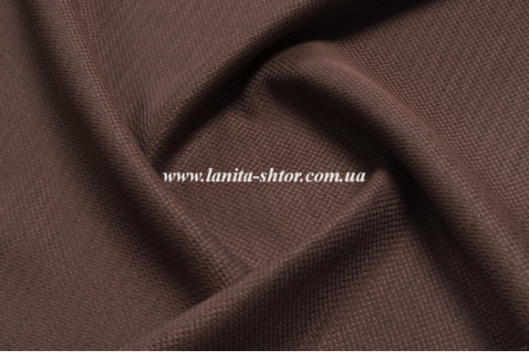 Штора лен шоколадная Mussa BS3108 отрез 2 метра