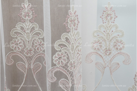 Готовый тюль фатин Talika розовый 2,53м/5,0м Готовый тюль фатин Talika розовый 2,53м/5,0м