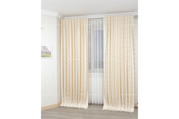 Готові штори жакард-сатин Dupont GS-8033 2,62м/2*2,0м