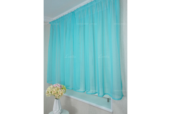 Занавесь шифон бирюзовый ZA-8433 1,33м/3,80м Занавесь шифон бирюзовый ZA-8433 1,33м/3,80м