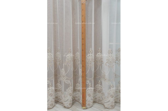 Готовый тюль фатин Talika беж 2,50м/5,0м Готовый тюль фатин Talika беж 2,50м/5,0м