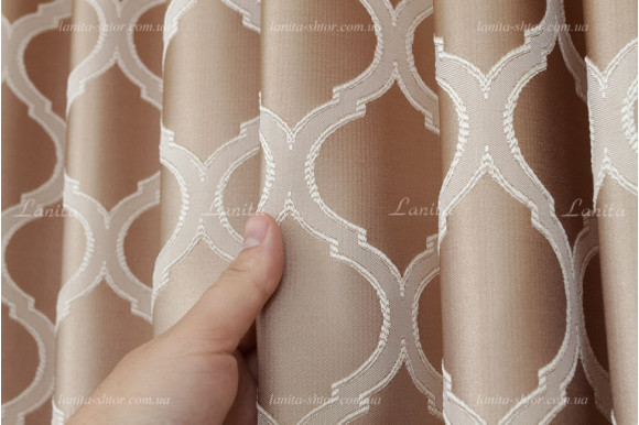 Готові штори жакард-сатин Dupont GS-8034 2,62м/2*2,0м