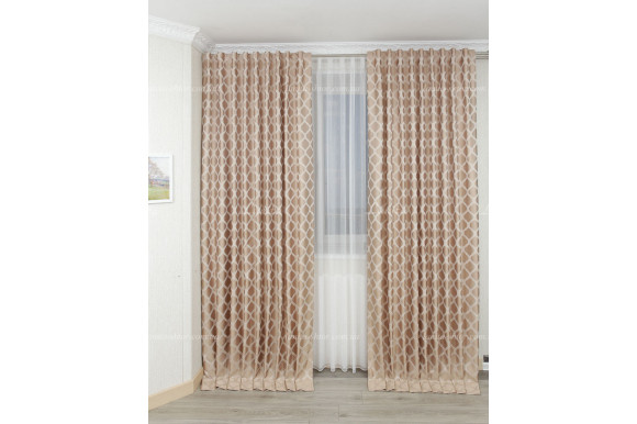 Готові штори жакард-сатин Dupont GS-8034 2,62м/2*2,0м