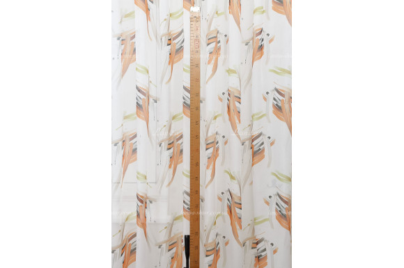 Готовый тюль шифон Morris оранжевый 2,50м/5,60м