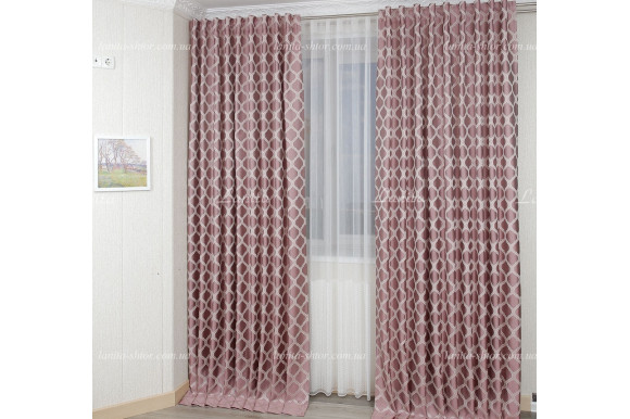 Готові штори жакард-сатин Dupont GS-8035 2,62м/2*2,0м