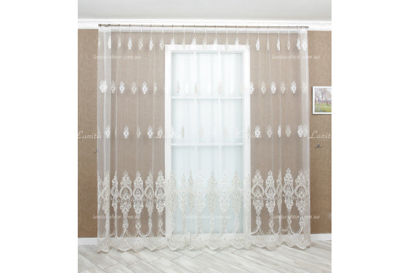 Тюль фатин с узором Clara TFU-941