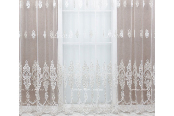 Тюль фатин с узором Clara TFU-941