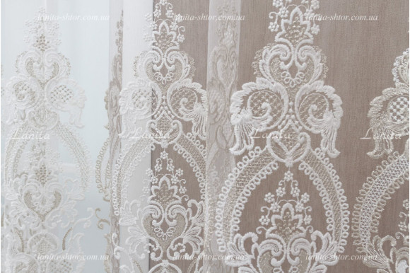 Тюль фатин с узором Clara TFU-941