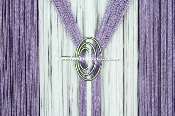 Подхват-заколка Овал салатовый сатин