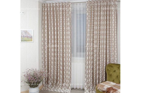 Готові штори жакард-сатин Dupont GS-8036 2,62м/2*2,0м