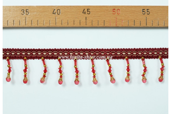 Бахрома для штор стеклярус BS бордо