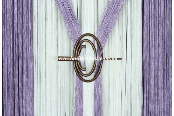 Підхват-шпилька Овал коричневий сатин