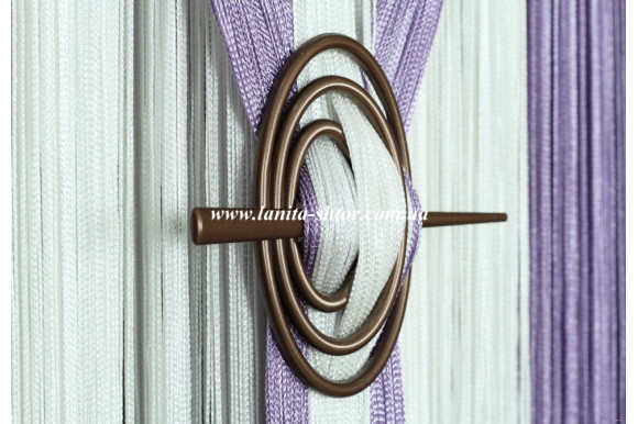 Підхват-шпилька Овал коричневий сатин