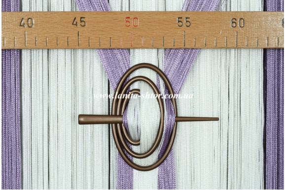 Підхват-шпилька Овал коричневий сатин