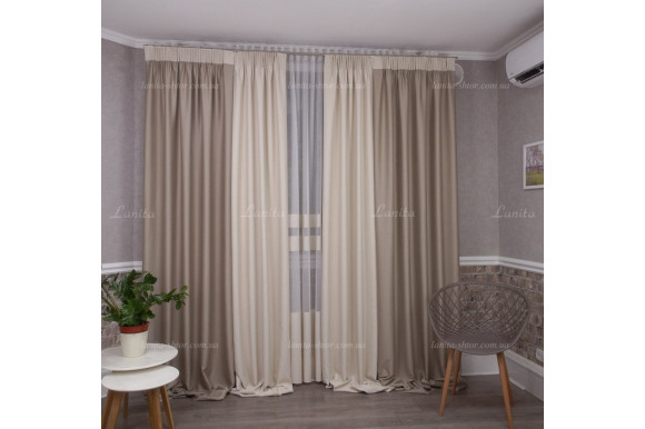 Шторы блэкаут молочный Elis SB-1640 Шторы блэкаут молочный Elis SB-1640