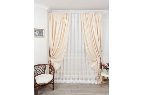 Шторы блэкаут молочный Elis SB-1640 Шторы блэкаут молочный Elis SB-1640