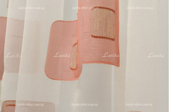 Готовий тюль органза Mexx бордовий 2,51м/6,0м