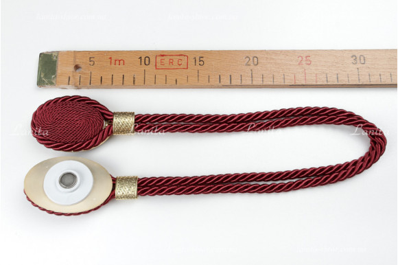 Магніт для штор Джут 7940 бордовий