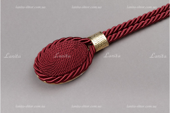 Магніт для штор Джут 7940 бордовий