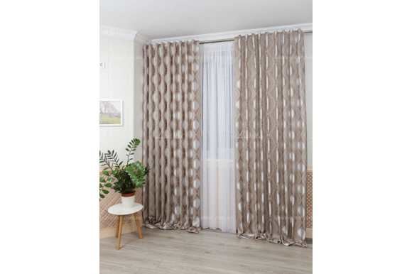 Готові штори сатин-жаккард Marvis GS-8140 2,68м/2*2,0м