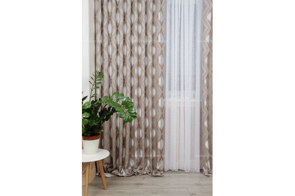 Готові штори сатин-жаккард Marvis GS-8140 2,68м/2*2,0м