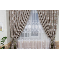 Готові штори сатин-жаккард Marvis GS-8140 2,68м/2*2,0м