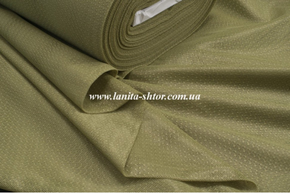 Тюль сітка гіпюрова темно-зелена IP-5019