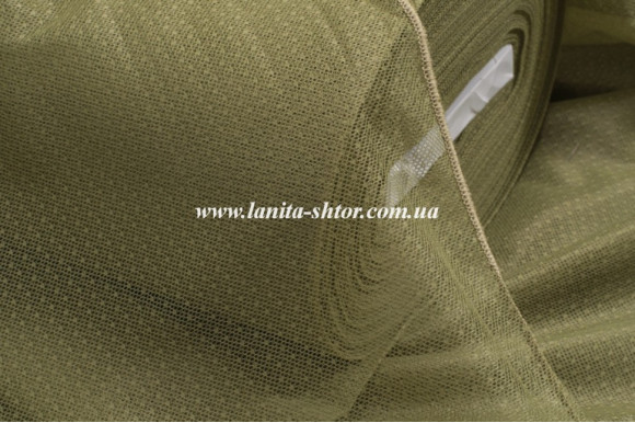 Тюль сітка гіпюрова темно-зелена IP-5019