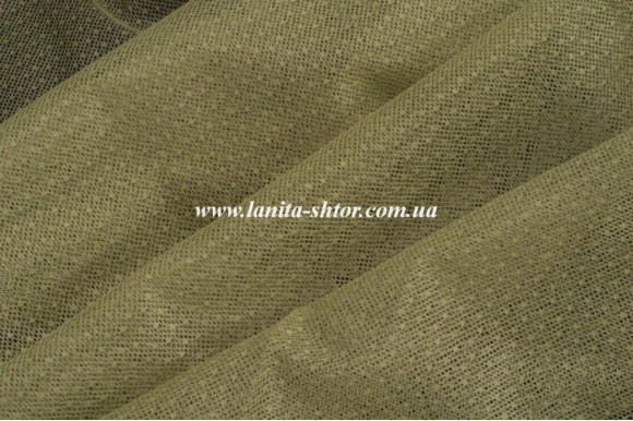 Тюль сітка гіпюрова темно-зелена IP-5019