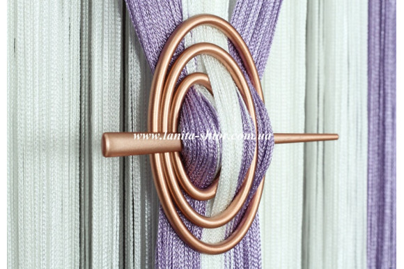 Підхват-шпилька Овал персиковий сатин