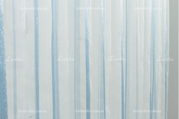 Готовый тюль органза Mexx голубой 2,51м/6,0м