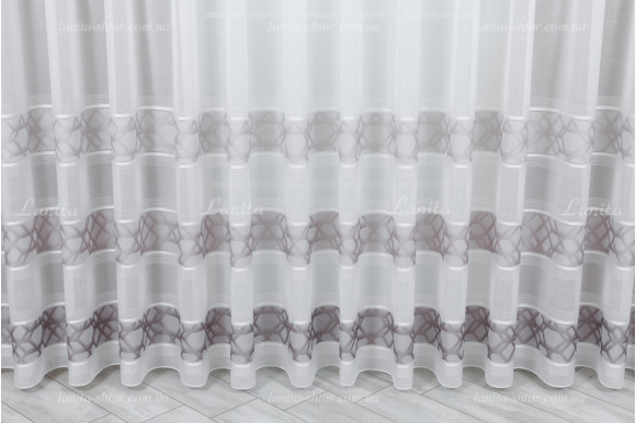 Готовий тюль льон-жакард Milani GT-7641 2,50м /6,0м