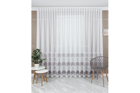 Готовий тюль льон-жакард Milani GT-7641 2,50м /6,0м