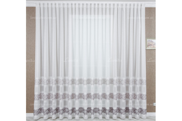 Готовий тюль льон-жакард Milani GT-7641 2,50м /6,0м