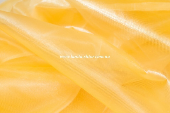 Тюль органза структурка жовта