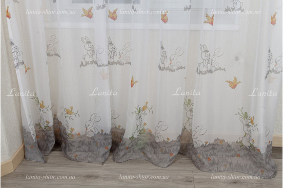 Тюль в дитячу Birds-07