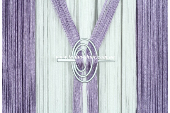 Підхват-шпилька Овал сріблястий сатин