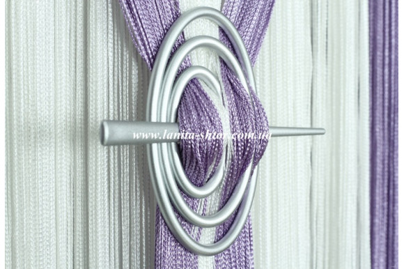 Підхват-шпилька Овал сріблястий сатин