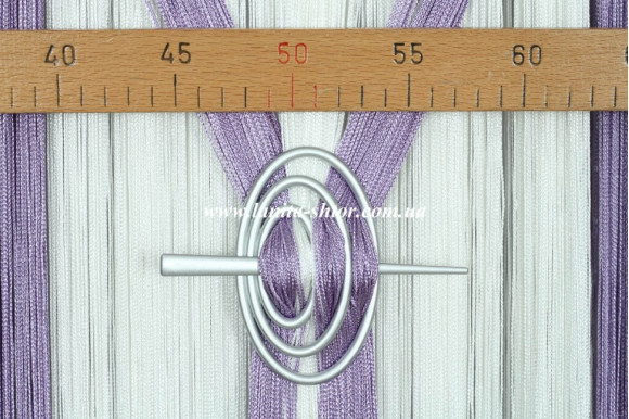 Підхват-шпилька Овал сріблястий сатин